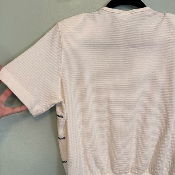 Vintage Alfred Dunner Sweater Womens PM Petite White Short Sleeve Waffle Knit - Picture 8 of 9